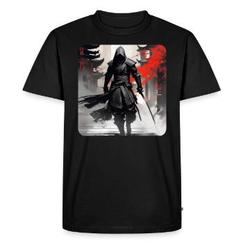 Fier guerrier samouraï Japon Asie Kendo Ninja - T-shirt Premium bio Homme - noir - Devant - Nico (187cm)