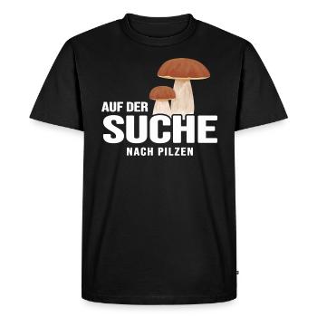 Mushroom Picker Mushroom Time Mushroom Hunting Mushroom Picking Mushroom Season - Men's Premium Organic T-Shirt - black - Front - Nico (187cm)