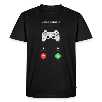 Ma console de jeu appelle cadeau chemise gamer - T-shirt Premium bio Homme - noir - Devant - Nico (187cm)