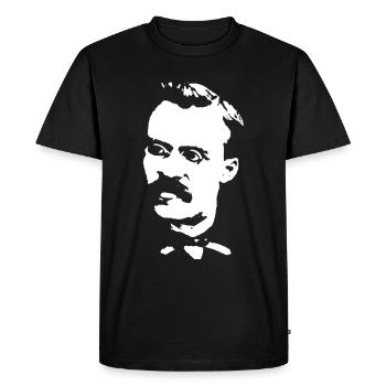 Friedrich Nietzsche - Men's Premium Organic T-Shirt - black - Front - Nico (187cm)