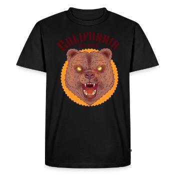 mal ours avec des yeux brillants - T-shirt Premium bio Homme - noir - Devant - Nico (187cm)