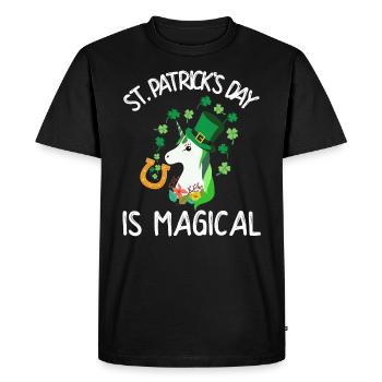 St. Patrick's Day is magical - Men's Premium Organic T-Shirt - black - Front - Nico (187cm)