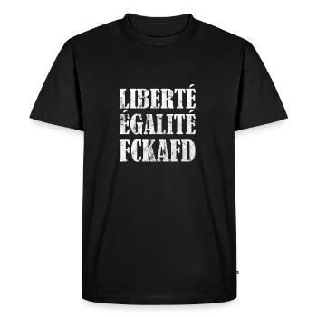 Anti AfD FckAfD Les nazis contre le racisme Liens - T-shirt Premium bio Homme - noir - Devant - Nico (187cm)