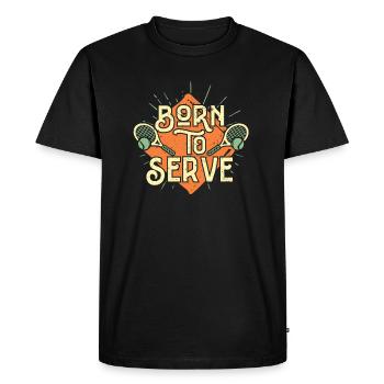 Born To Serve - tennis joueur de tennis club de tennis - T-shirt Premium bio Homme - noir - Devant - Nico (187cm)