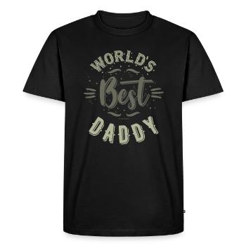 World's Best Daddy - Men's Premium Organic T-Shirt - black - Front - Nico (187cm)