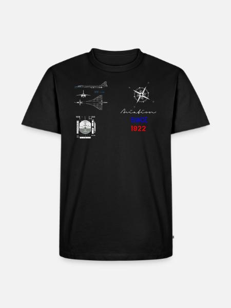 Aviation since 1922 supersonic flight instrument - Men's Premium Organic T-Shirt - black