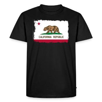 California - Idée cadeau - T-shirt Premium bio Homme - noir - Devant - Nico (187cm)