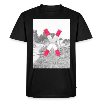 St. Andrew's Cross I - Men's Premium Organic T-Shirt - black - Front - Nico (187cm)