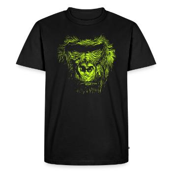 Gorilla neon - Men's Premium Organic T-Shirt - black - Front - Nico (187cm)
