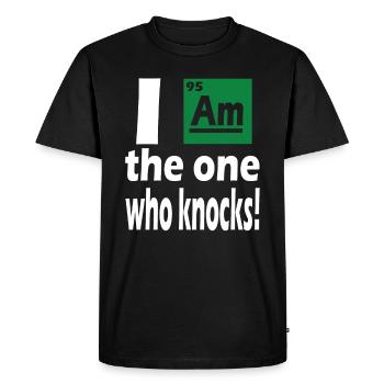 I am the knocking saying series - Men's Premium Organic T-Shirt - black - Front - Nico (187cm)