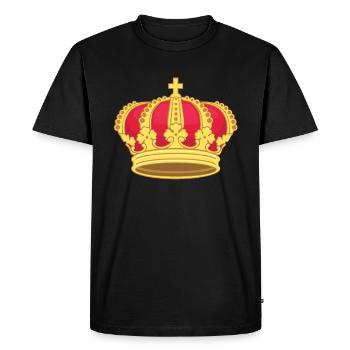 Crown gold original - Men's Premium Organic T-Shirt - black - Front - Nico (187cm)