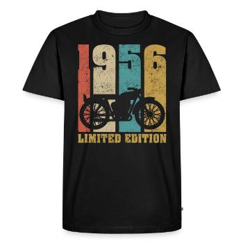 Vintage Moto 1956 Rétro Cadeau D'anniversaire - T-shirt Premium bio Homme - noir - Devant - Nico (187cm)