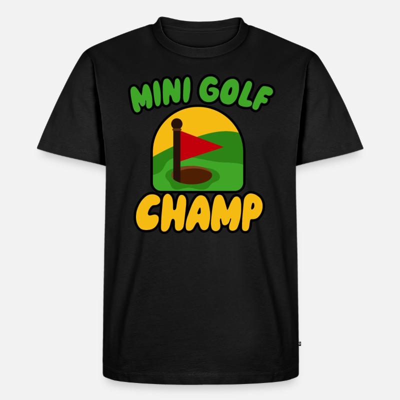 Golf Champ - Männer Premium Bio T-Shirt - Schwarz