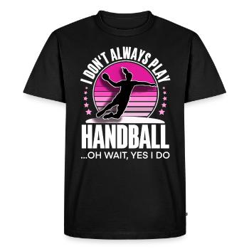 Handballeur handballeur - T-shirt Premium bio Homme - noir - Devant - Nico (187cm)