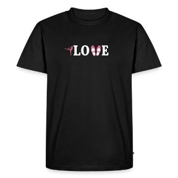 ballet love ballerina - Men's Premium Organic T-Shirt - black - Front - Nico (187cm)