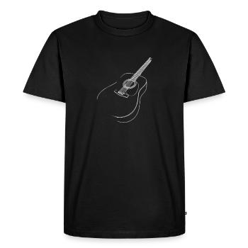 accoustic guitar guitarist - Men's Premium Organic T-Shirt - black - Front - Nico (187cm)
