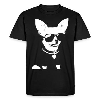 Chihuahua drôle portant des lunettes de soleil Chihuahuas - T-shirt Premium bio Homme - noir - Devant - Nico (187cm)