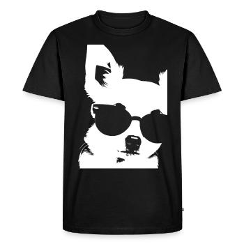 Funny Chihuahua wearing Sunglasses Chihuahuas - Men's Premium Organic T-Shirt - black - Front - Nico (187cm)
