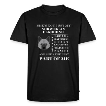 norwegian elkhound dog best part of me - Men's Premium Organic T-Shirt - black - Front - Nico (187cm)