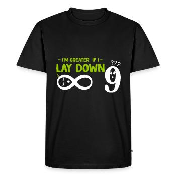 8 Mathématiques infinies - T-shirt Premium bio Homme - noir - Devant - Nico (187cm)