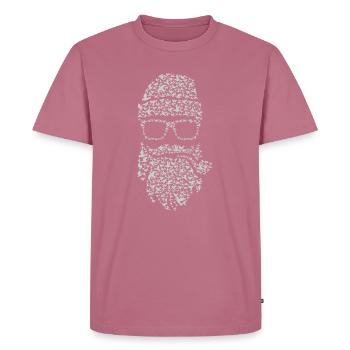 Oiseaux barbe - T-shirt Premium bio Homme - mauve - Devant - Nico (187cm)