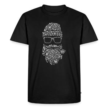 Oiseaux barbe - T-shirt Premium bio Homme - noir - Devant - Nico (187cm)