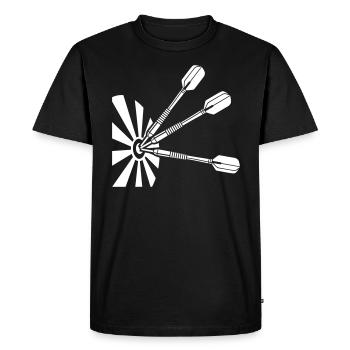 Tripple Bullseye * jeu de fléchettes Dart dardant - T-shirt Premium bio Homme - noir - Devant - Nico (187cm)