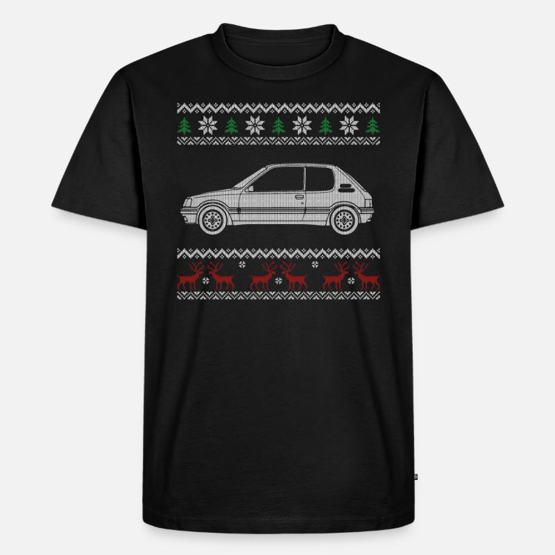205 Strickpullover Weihnachten - Männer Premium Bio T-Shirt - Schwarz