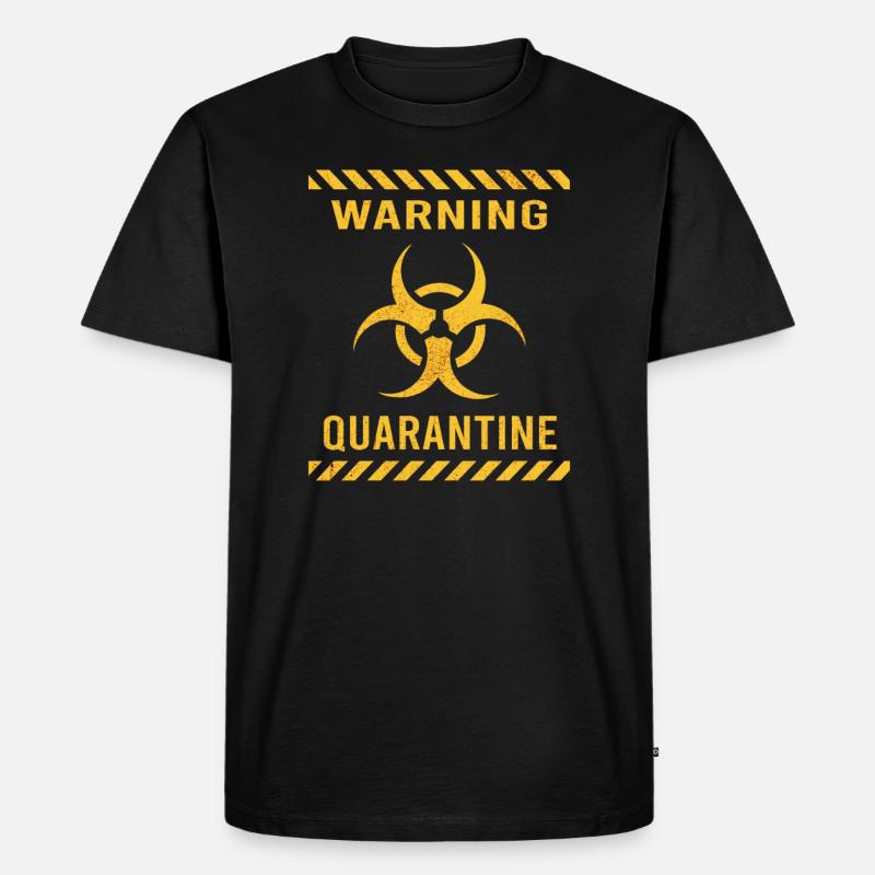 Quarantäne - Männer Premium Bio T-Shirt - Schwarz