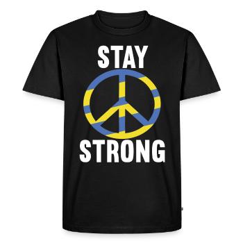 Restez fort Ukraine Paix - T-shirt Premium bio Homme - noir - Devant - Nico (187cm)