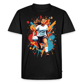Handball player streetwear Iconic style - Men's Premium Organic T-Shirt - black - Front - Nico (187cm)