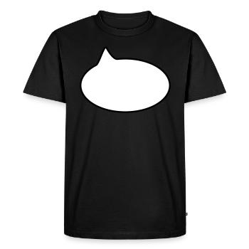 Ballon / / dessin animé / / dire / / déclaration - T-shirt Premium bio Homme - noir - Devant - Nico (187cm)