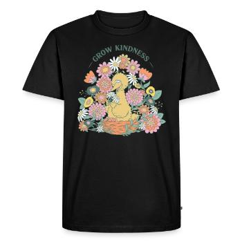 Sesame Street Toccata Avec Fleurs Grow Kindness - T-shirt Premium bio Homme - noir - Devant - Nico (187cm)