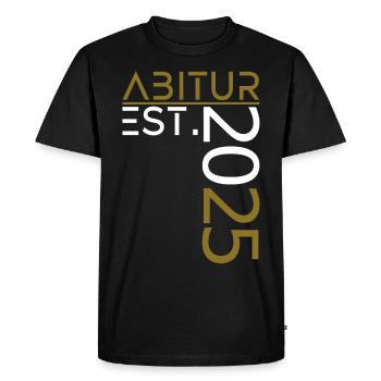 Abitur Est. 2025 - Männer Premium Bio T-Shirt - Schwarz - Vorne - Nico (187cm)