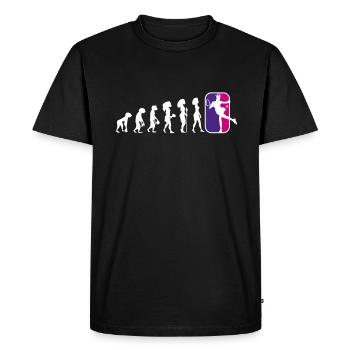 TENNIS EVOLUTION FUNNY TENNIS PLAYER GIFT - Men's Premium Organic T-Shirt - black - Front - Nico (187cm)