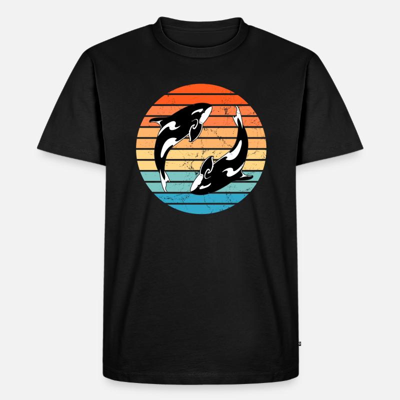 Orcas - Männer Premium Bio T-Shirt - Schwarz