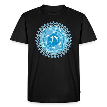 Fille de Poséidon - T-shirt Premium bio Homme - noir - Devant - Nico (187cm)