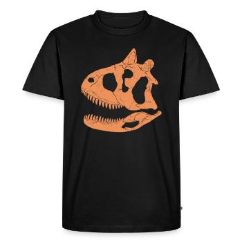 Crâne fossile de Carnotaurus - T-shirt Premium bio Homme - noir - Devant - Nico (187cm)