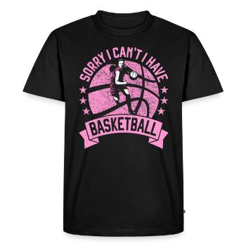 Basketball féminin pour les joueurs de basket-ball - T-shirt Premium bio Homme - noir - Devant - Nico (187cm)
