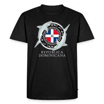 Requin de récif des Caraïbes République dominicaine - T-shirt Premium bio Homme - noir - Devant - Nico (187cm)