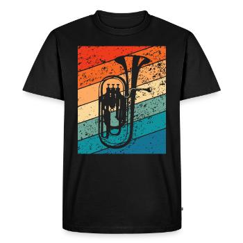 Euphonium Corn Orchestra Musiciens Instrument à vent - T-shirt Premium bio Homme - noir - Devant - Nico (187cm)