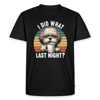 J’ai fait ce que j’ai fait hier soir Bolonka Bolonka Zwetna - T-shirt Premium bio Homme - noir - Devant - Nico (187cm)