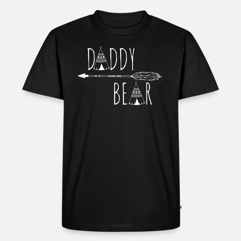 Daddy Bear - Männer Premium Bio T-Shirt - Schwarz