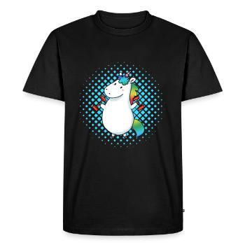 Licorne de sport Licorne - T-shirt Premium bio Homme - noir - Devant - Nico (187cm)