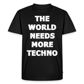 Techno - Men's Premium Organic T-Shirt - black - Front - Nico (187cm)