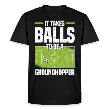 Idée cadeau de nettoyage | Stade de football Sports - T-shirt Premium bio Homme - noir - Devant - Nico (187cm)