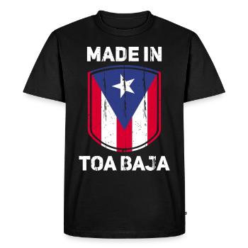 Porto Rico - T-shirt Premium bio Homme - noir - Devant - Nico (187cm)