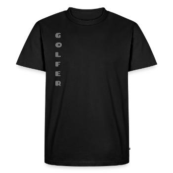Stylish GOLFER design - Men's Premium Organic T-Shirt - black - Front - Nico (187cm)
