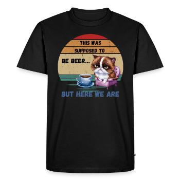 This was supposed to be beer but here we are - Men's Premium Organic T-Shirt - black - Front - Nico (187cm)