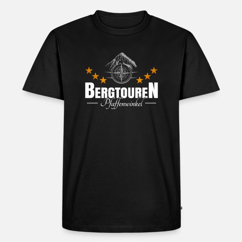 Bergtouren Pfaffenwinkel - Männer Premium Bio T-Shirt - Schwarz